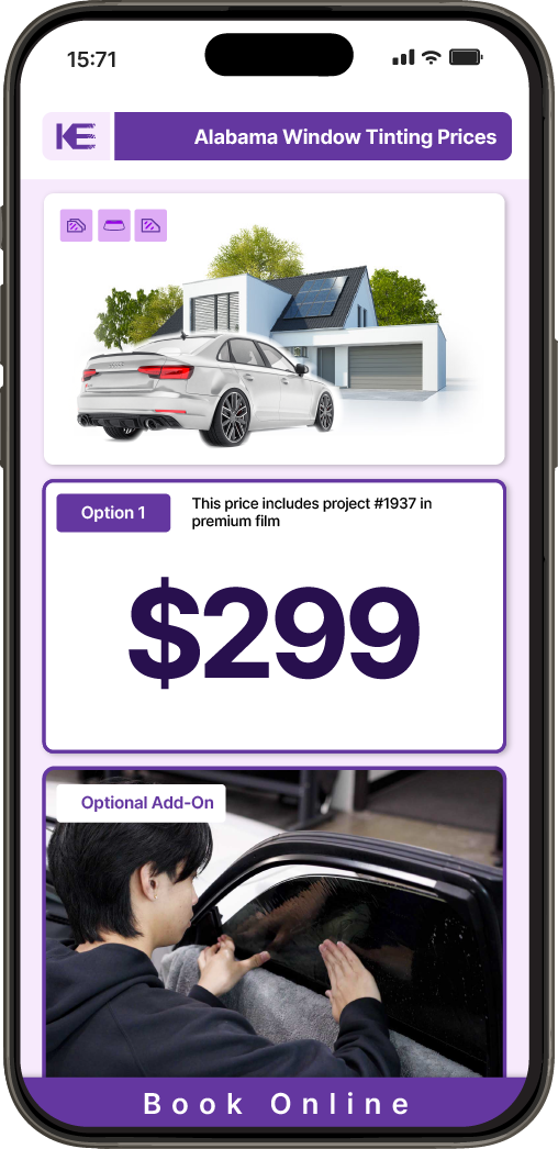 View Competitive Car Window Tinting Prices in Alabama