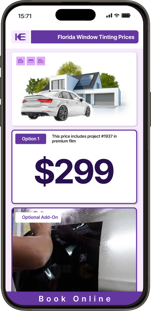 View Competitive Car Window Tinting Prices in Florida