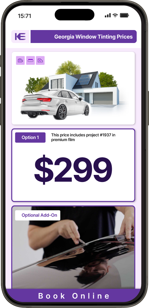 View Competitive Car Window Tinting Prices in Georgia