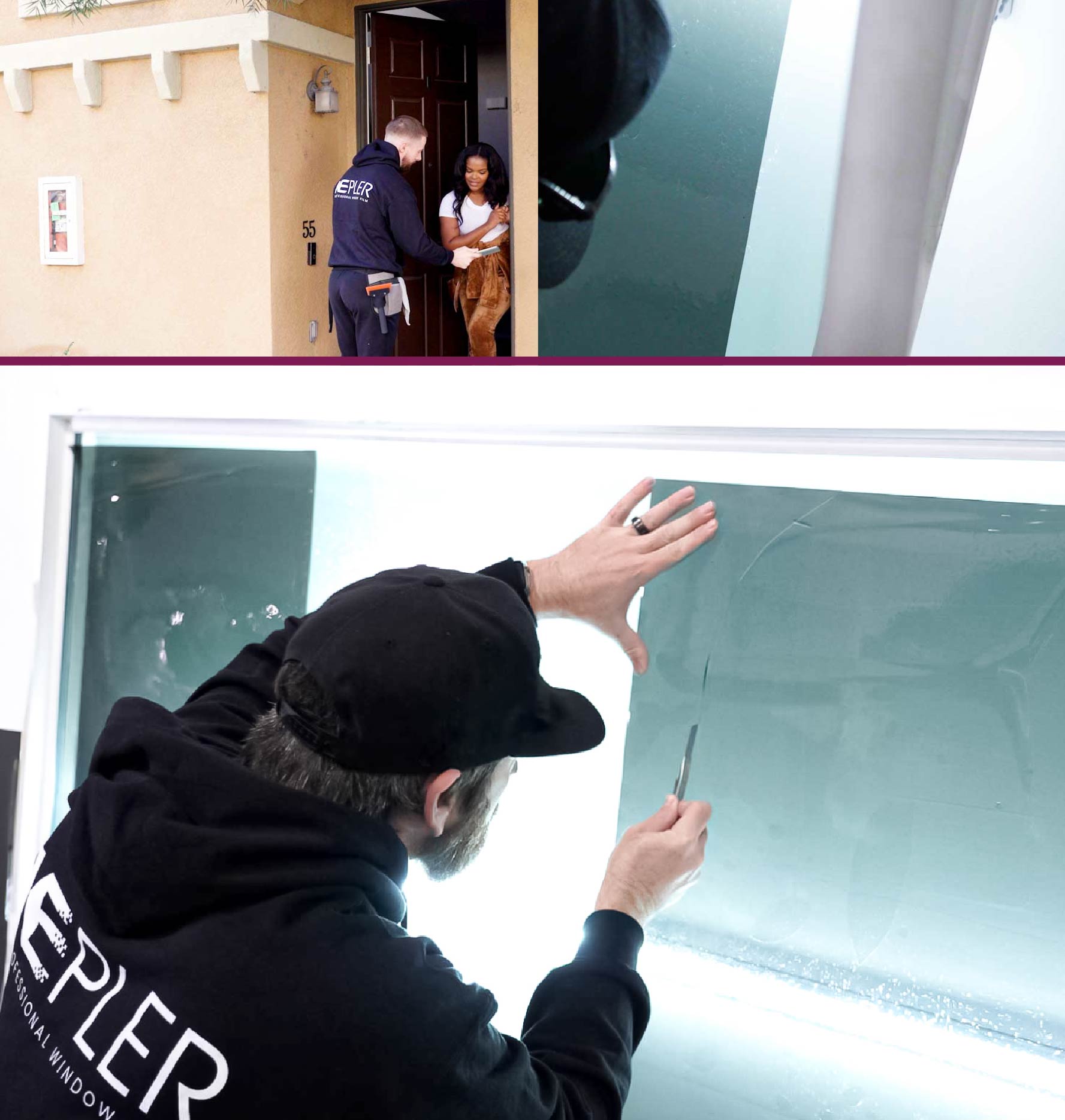 Window Tinting Specialist Cutting Film in Illinois