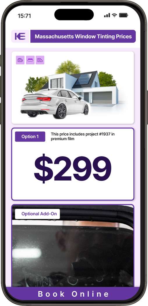View Competitive Car Window Tinting Prices in Massachusetts