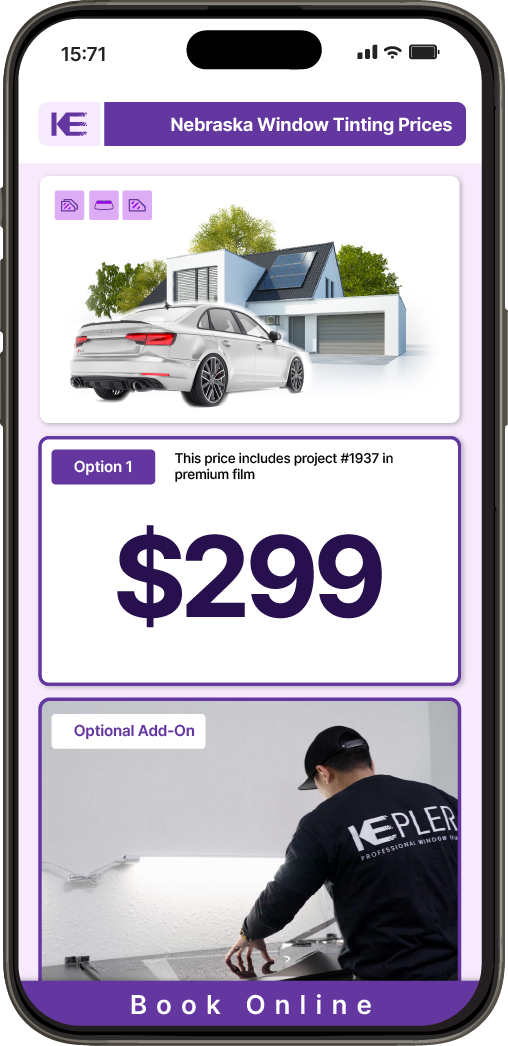 View Competitive Car Window Tinting Prices in Nebraska