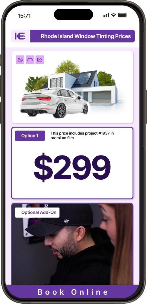 View Competitive Car Window Tinting Prices in Rhode Island