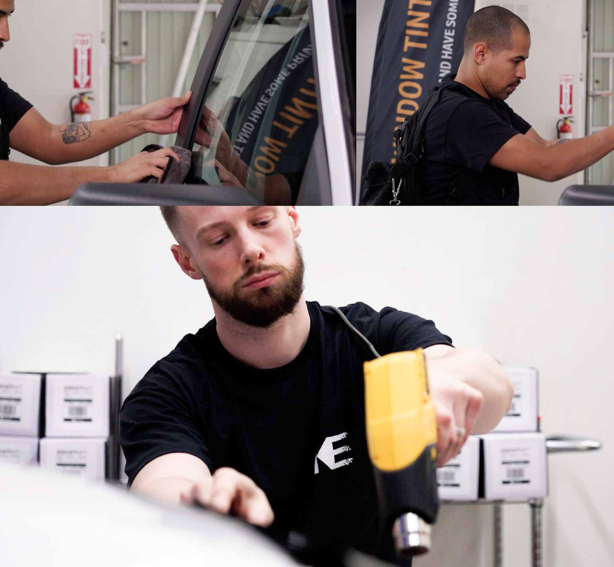 Kepler Technician Installing High-tech Window Tint to Tesla in Missouri