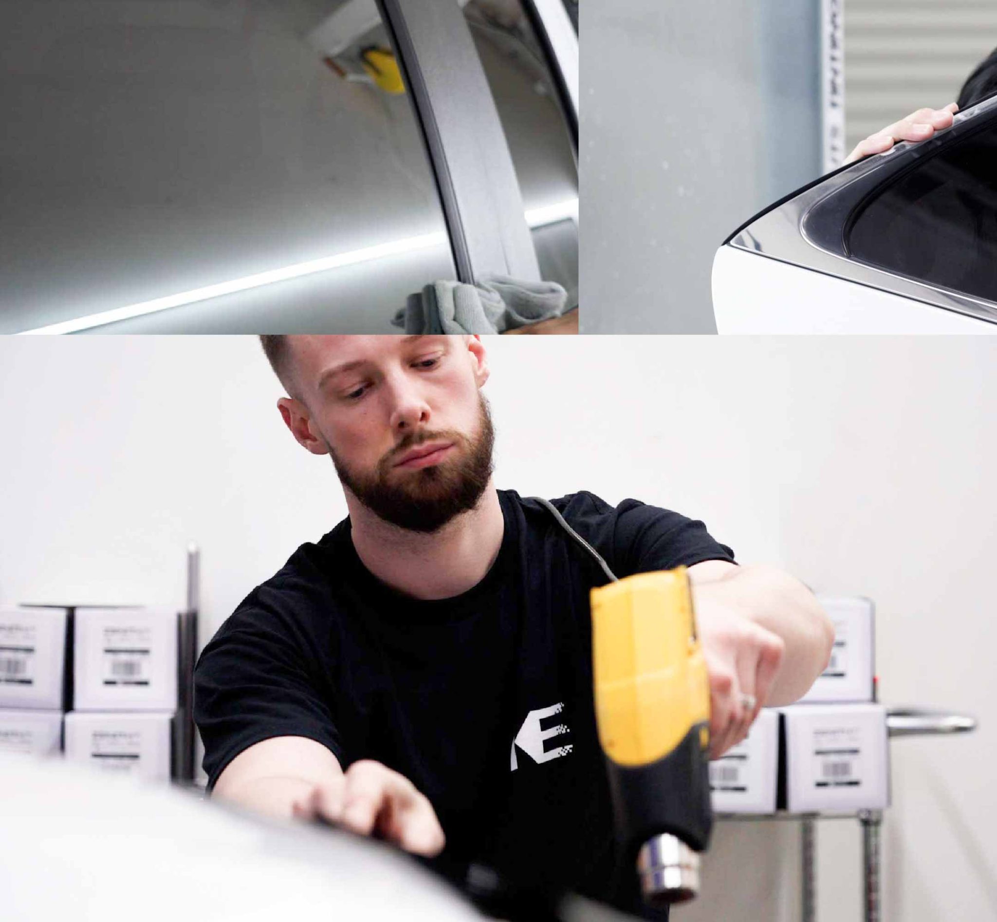 Kepler Technician Installing High-tech Window Tint to Tesla in South Carolina