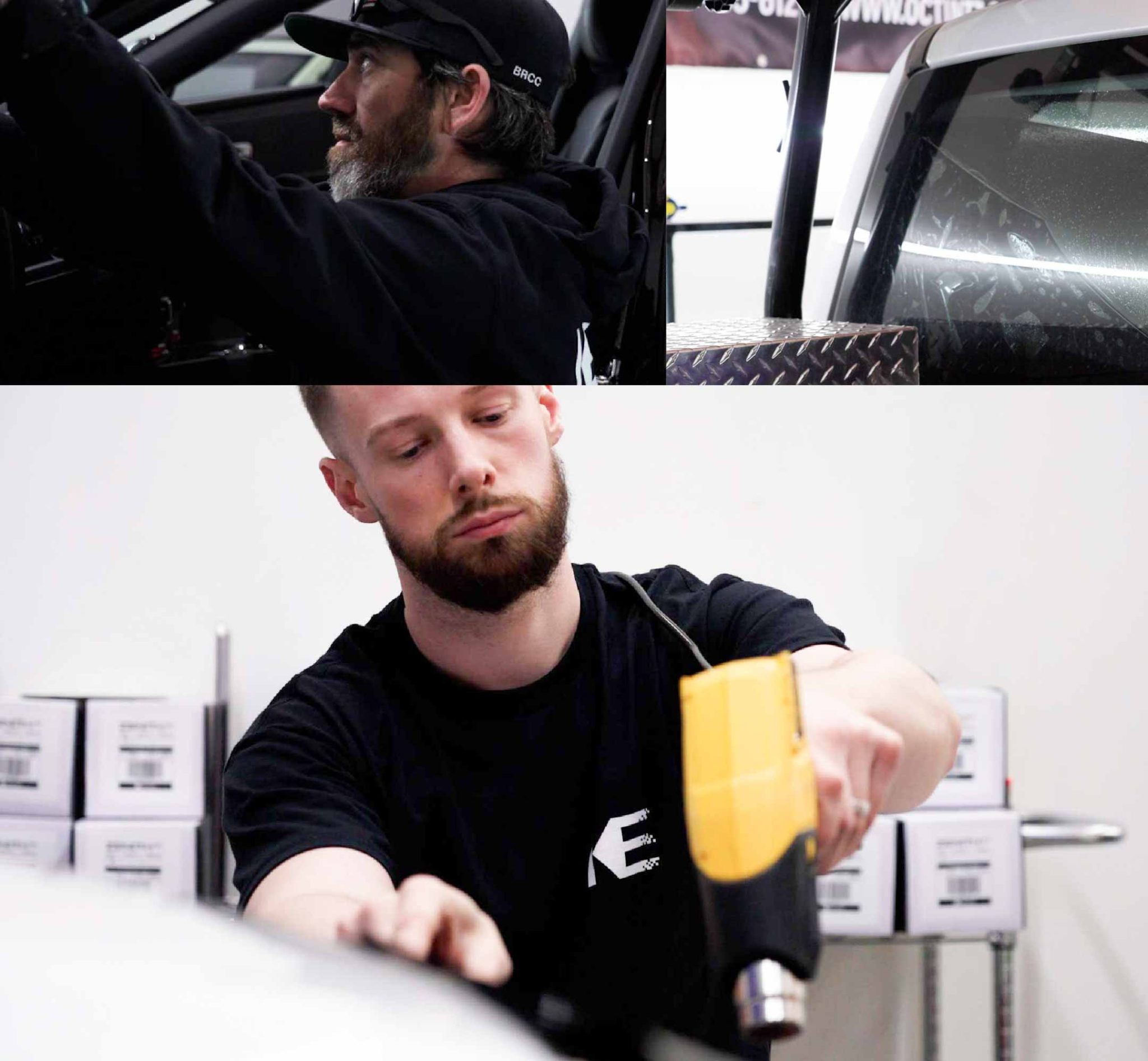 Kepler Technician Fitting Advanced Window Tint to Tesla in Wisconsin