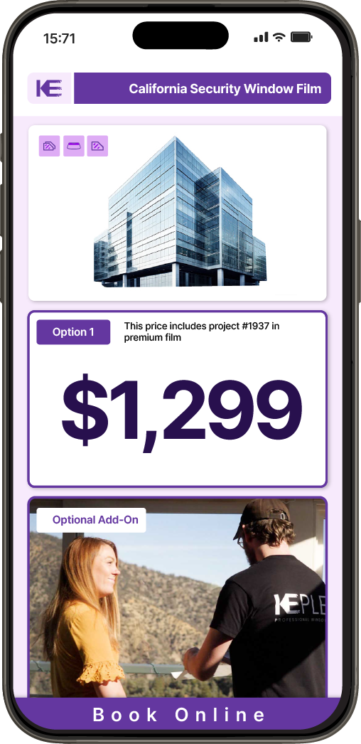 Get Security Window Film Pricing on Your Phone in California