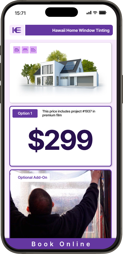 View Detailed Home Window Tinting Pricing in Hawaii