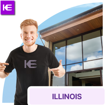 Professional Home Window Tinting Illinois Specialist Applying Film