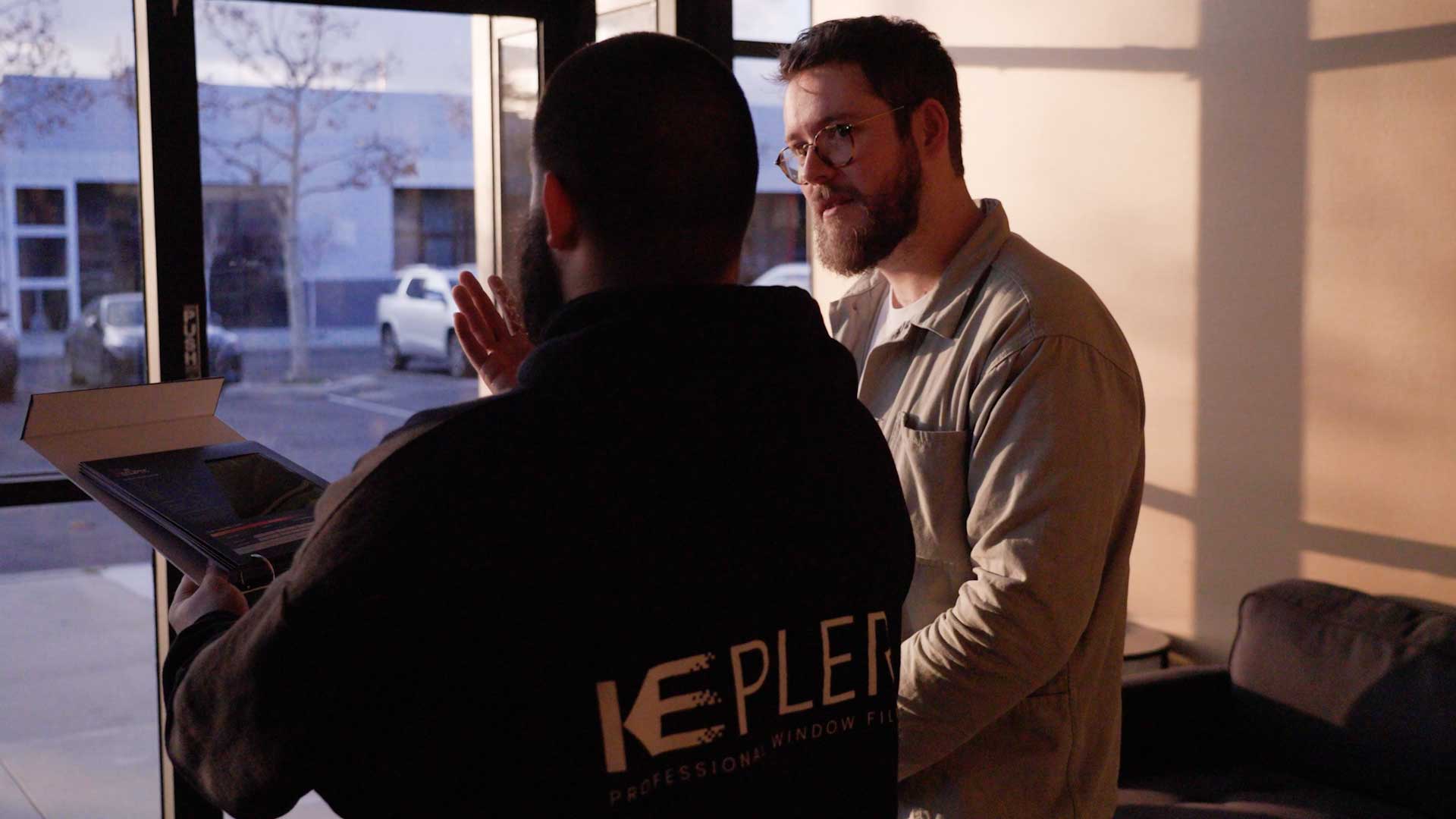 Kepler Specialist Providing Home Window Tinting Consultation in Illinois