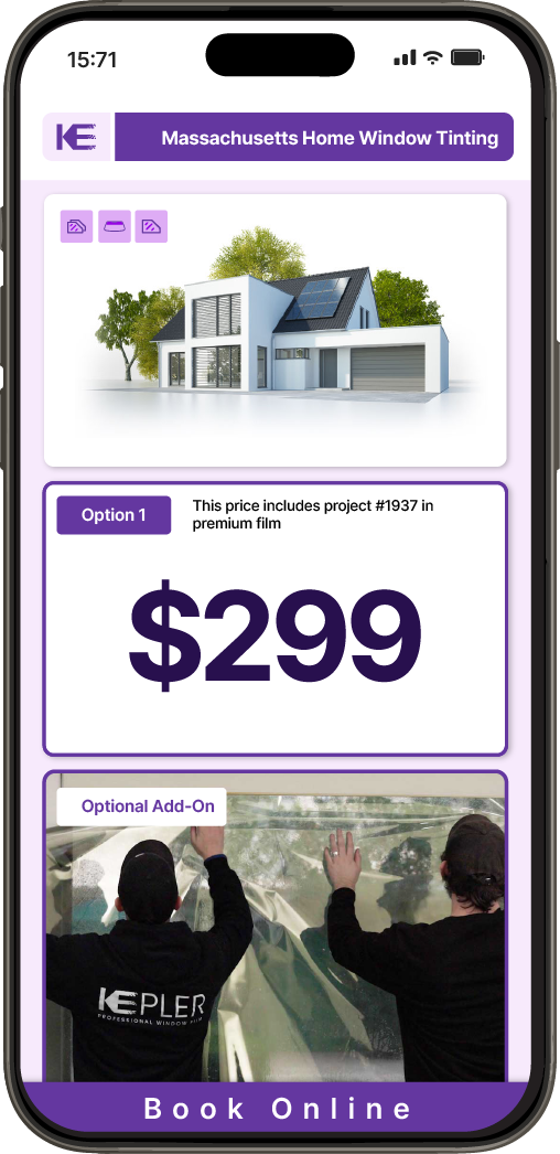 View Detailed Home Window Tinting Pricing in Massachusetts