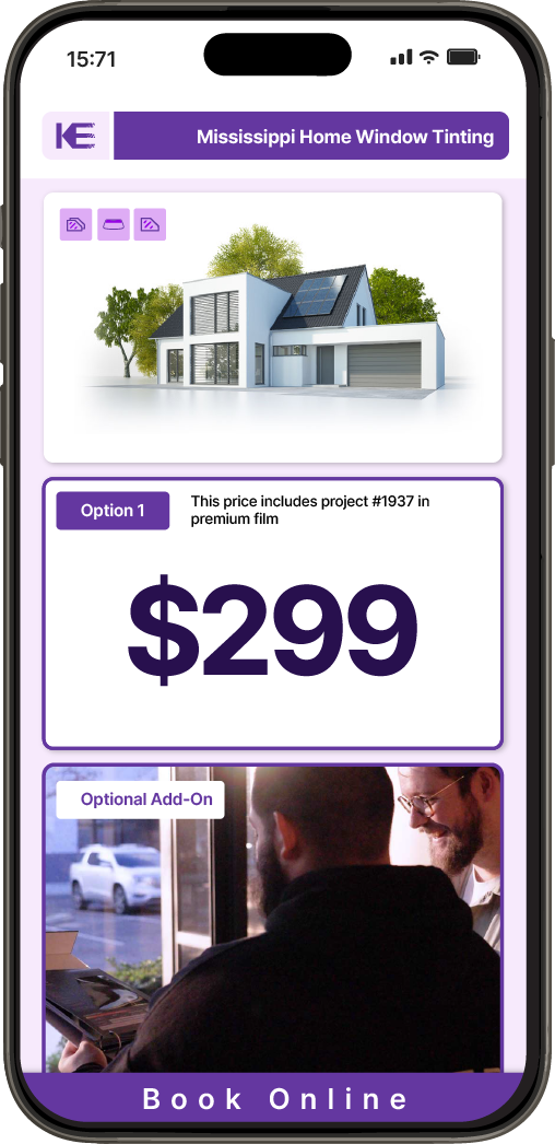 View Detailed Home Window Tinting Pricing in Mississippi