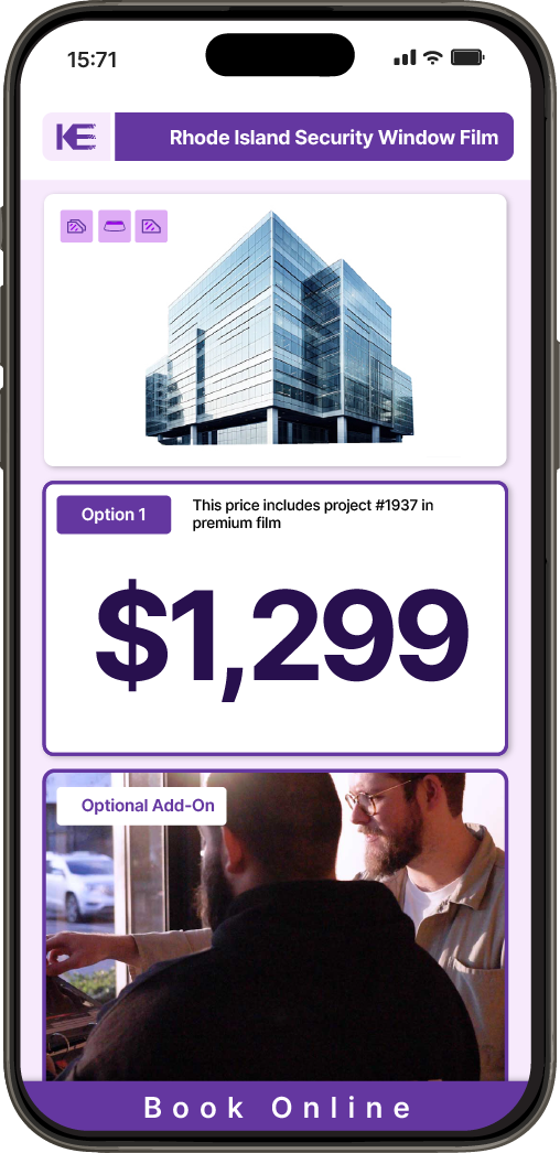 Get Security Window Film Pricing on Your Phone in Rhode Island