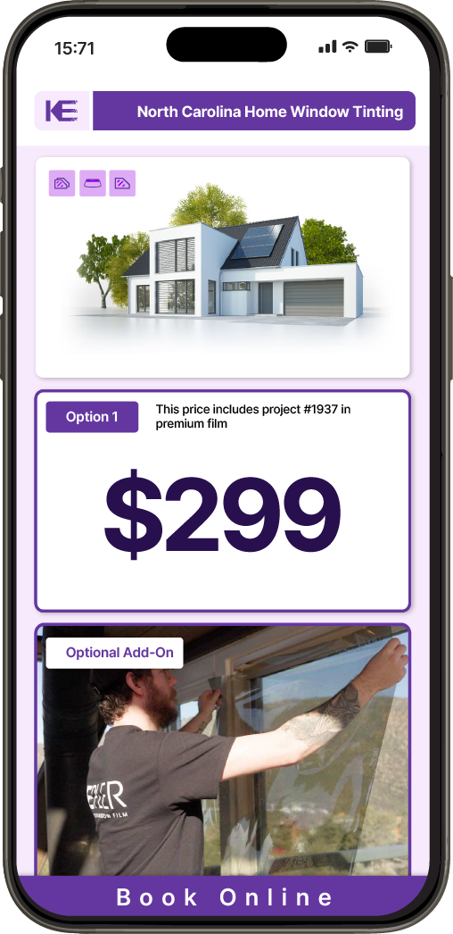 View Detailed Home Window Tinting Pricing in North Carolina