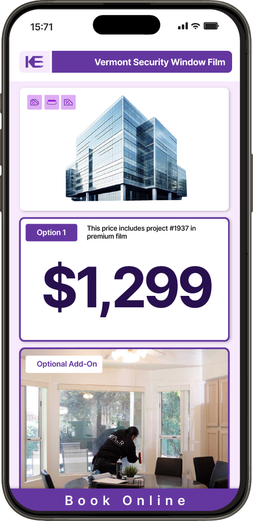 Get Security Window Film Pricing on Your Phone in Vermont