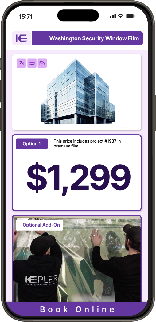 Get Security Window Film Pricing on Your Phone in Washington