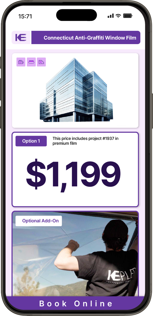 Get Anti-Graffiti Window Film Pricing on Your Phone in Connecticut