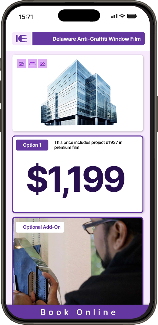 Get Anti-Graffiti Window Film Pricing on Your Phone in Delaware