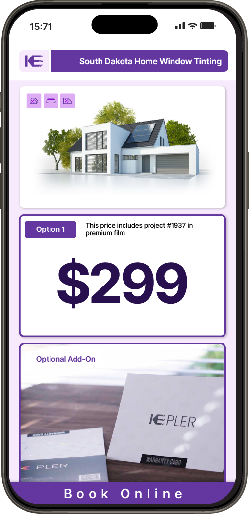 View Detailed Home Window Tinting Pricing in South Dakota