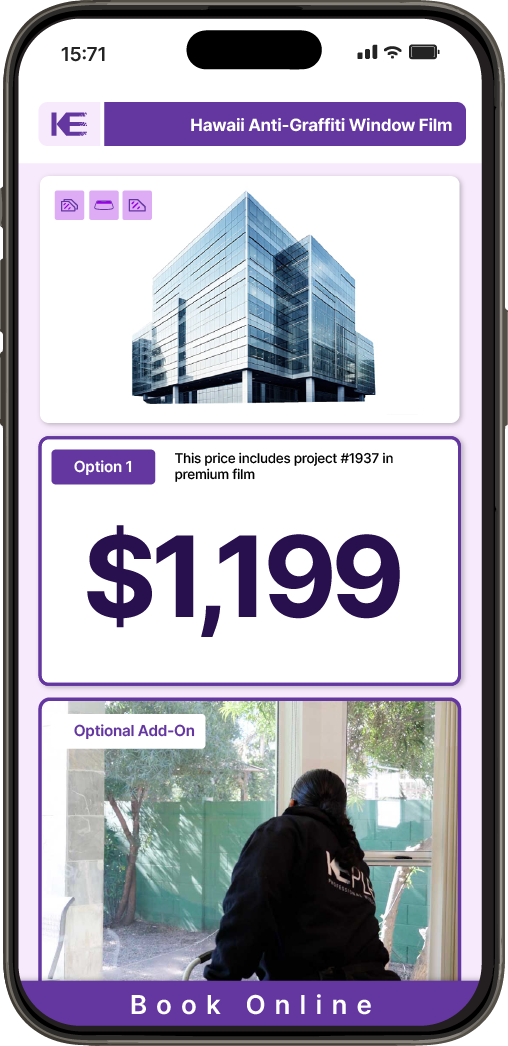 Get Anti-Graffiti Window Film Pricing on Your Phone in Hawaii