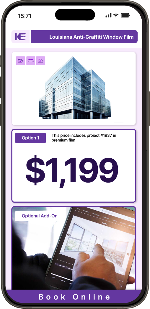 Get Anti-Graffiti Window Film Pricing on Your Phone in Louisiana