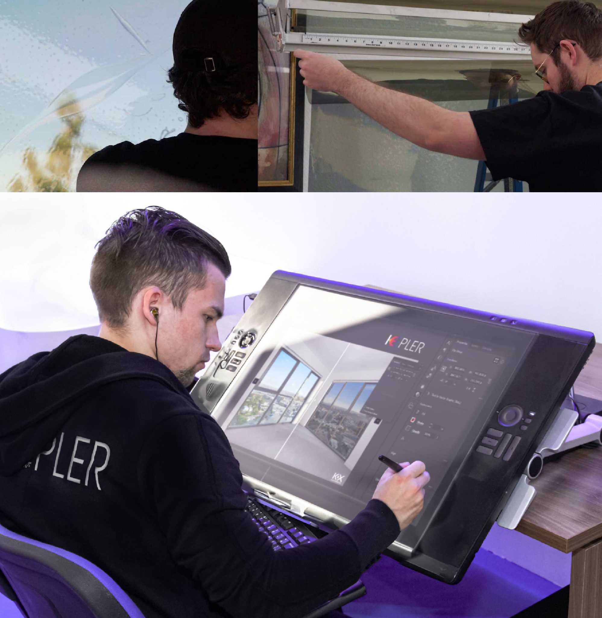 Professional Commercial Window Film Florida Technician in Action