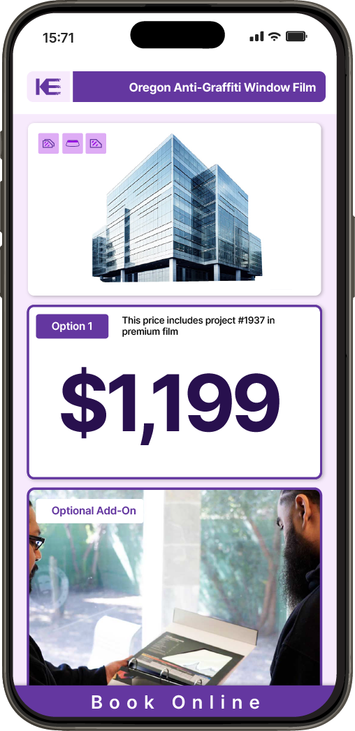 Get Anti-Graffiti Window Film Pricing on Your Phone in Oregon
