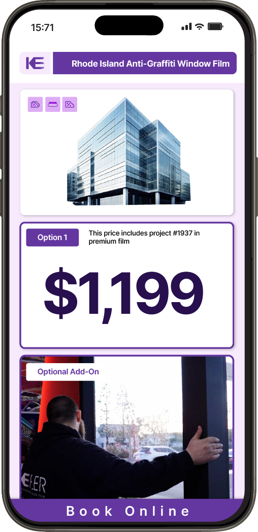 Get Anti-Graffiti Window Film Pricing on Your Phone in Rhode Island