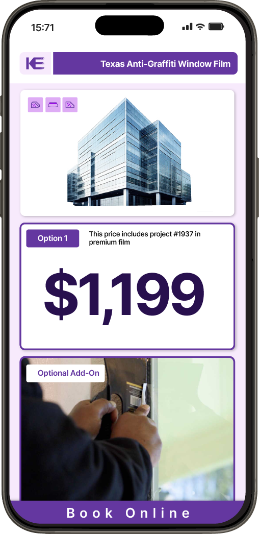 Get Anti-Graffiti Window Film Pricing on Your Phone in Texas