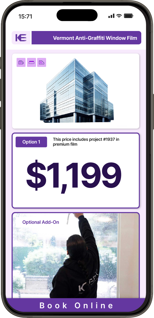 Get Anti-Graffiti Window Film Pricing on Your Phone in Vermont