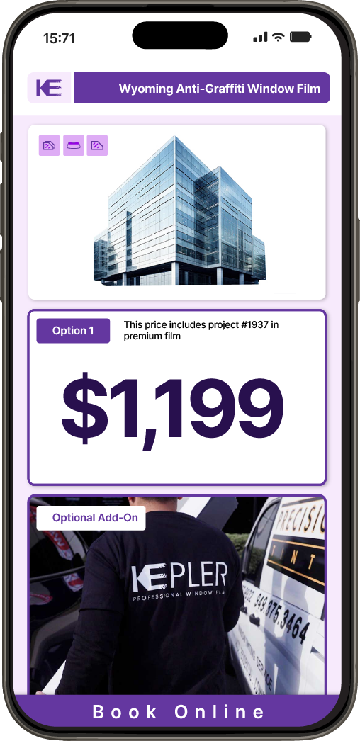 Get Anti-Graffiti Window Film Pricing on Your Phone in Wyoming