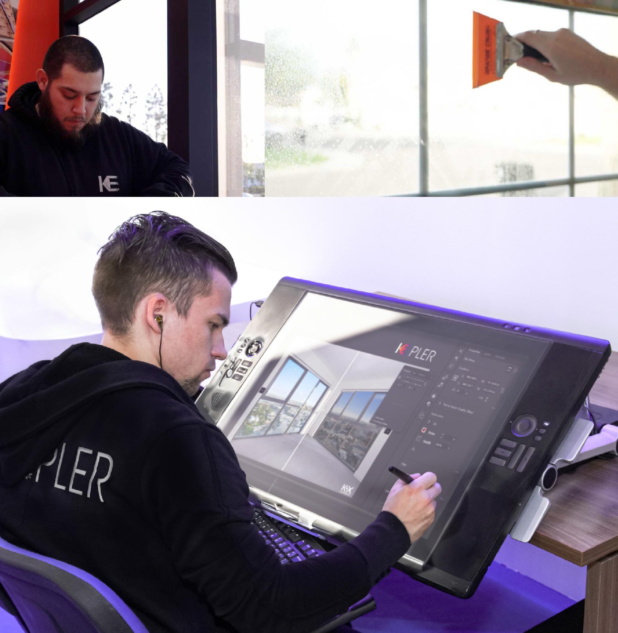 Skilled Commercial Window Film Nevada Technician in Action
