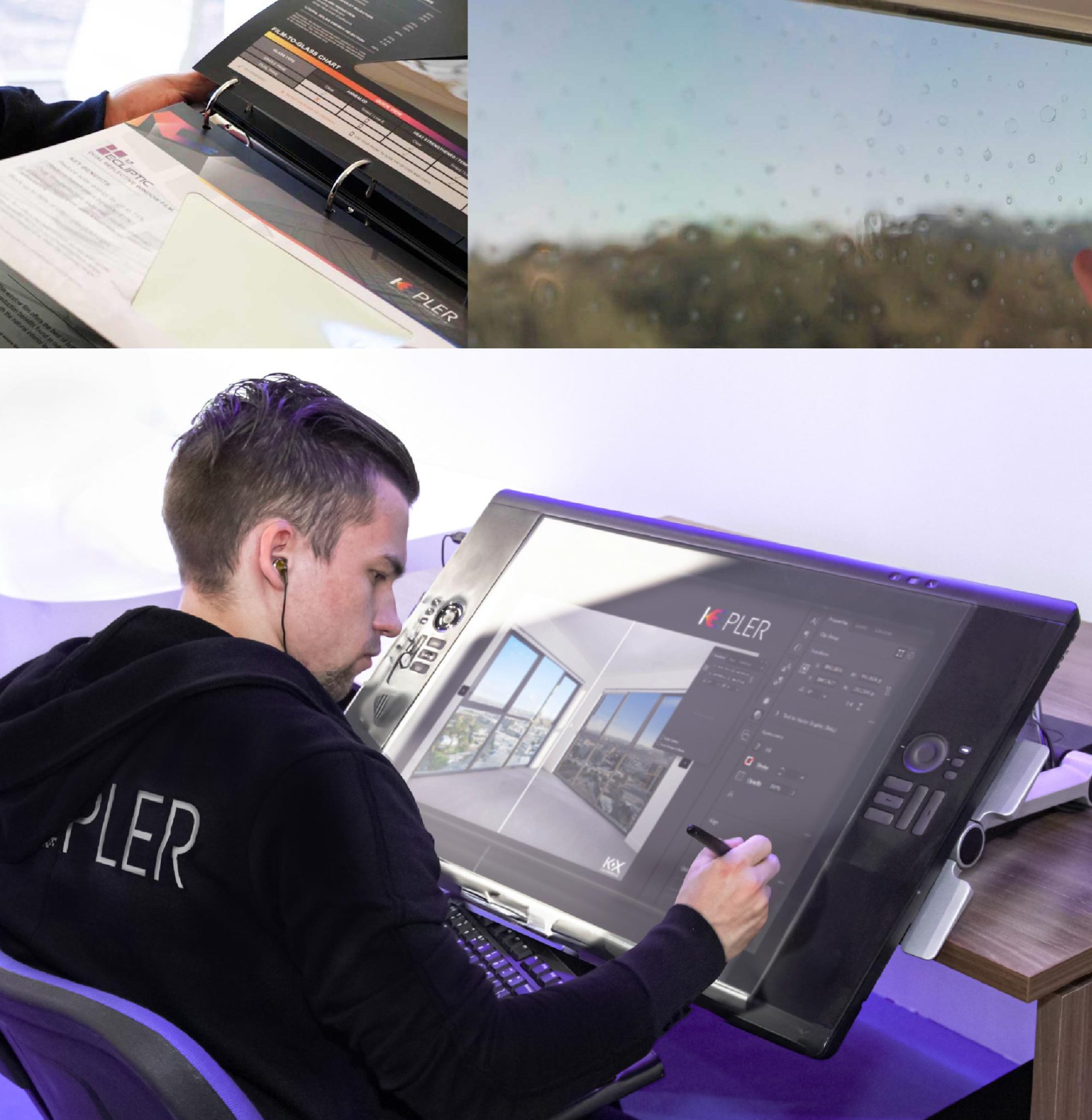 Expert Commercial Window Film Virginia Technician in Action
