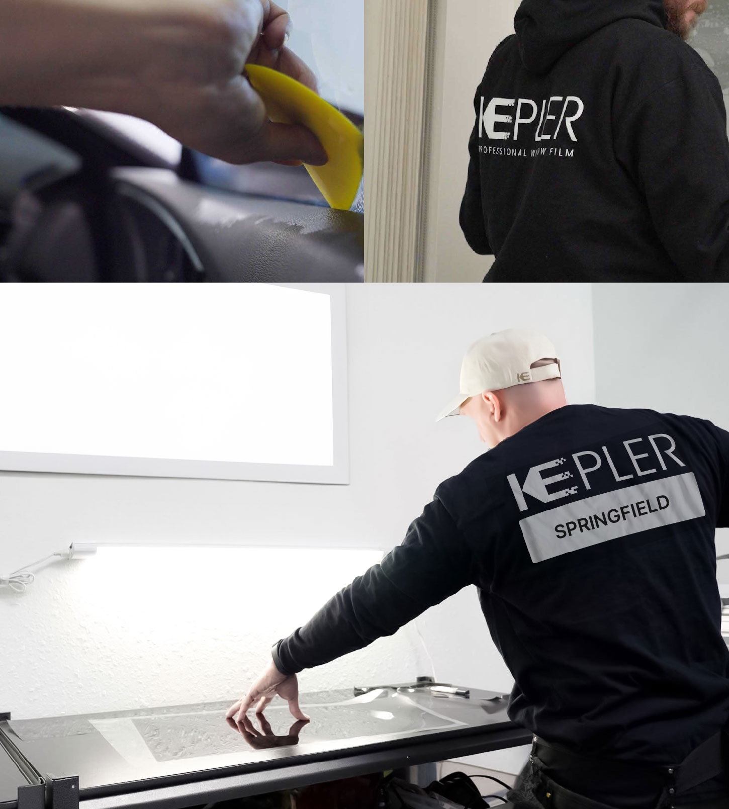 Window Tinting Specialist Cutting Film in Springfield, Massachusetts