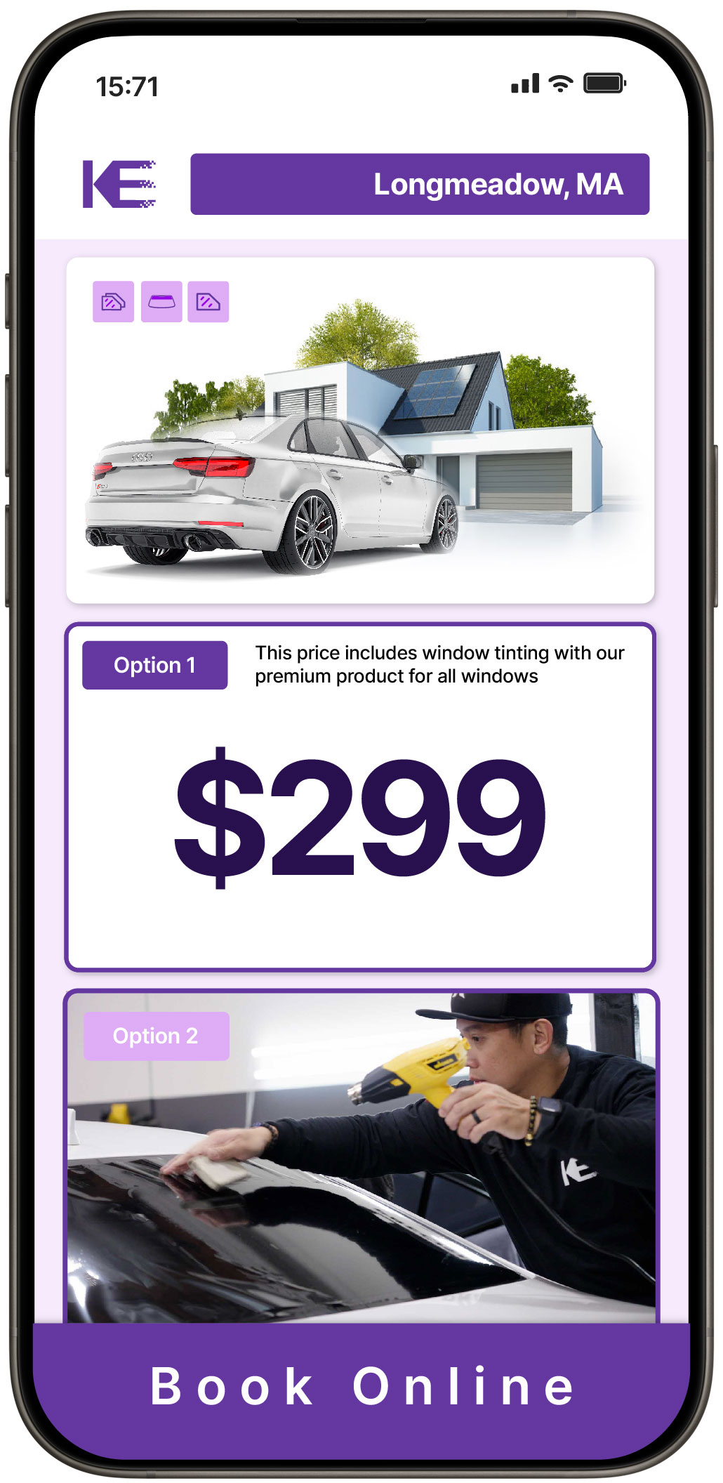 View Affordable Tesla Window Tinting Prices in Worcester, Massachusetts