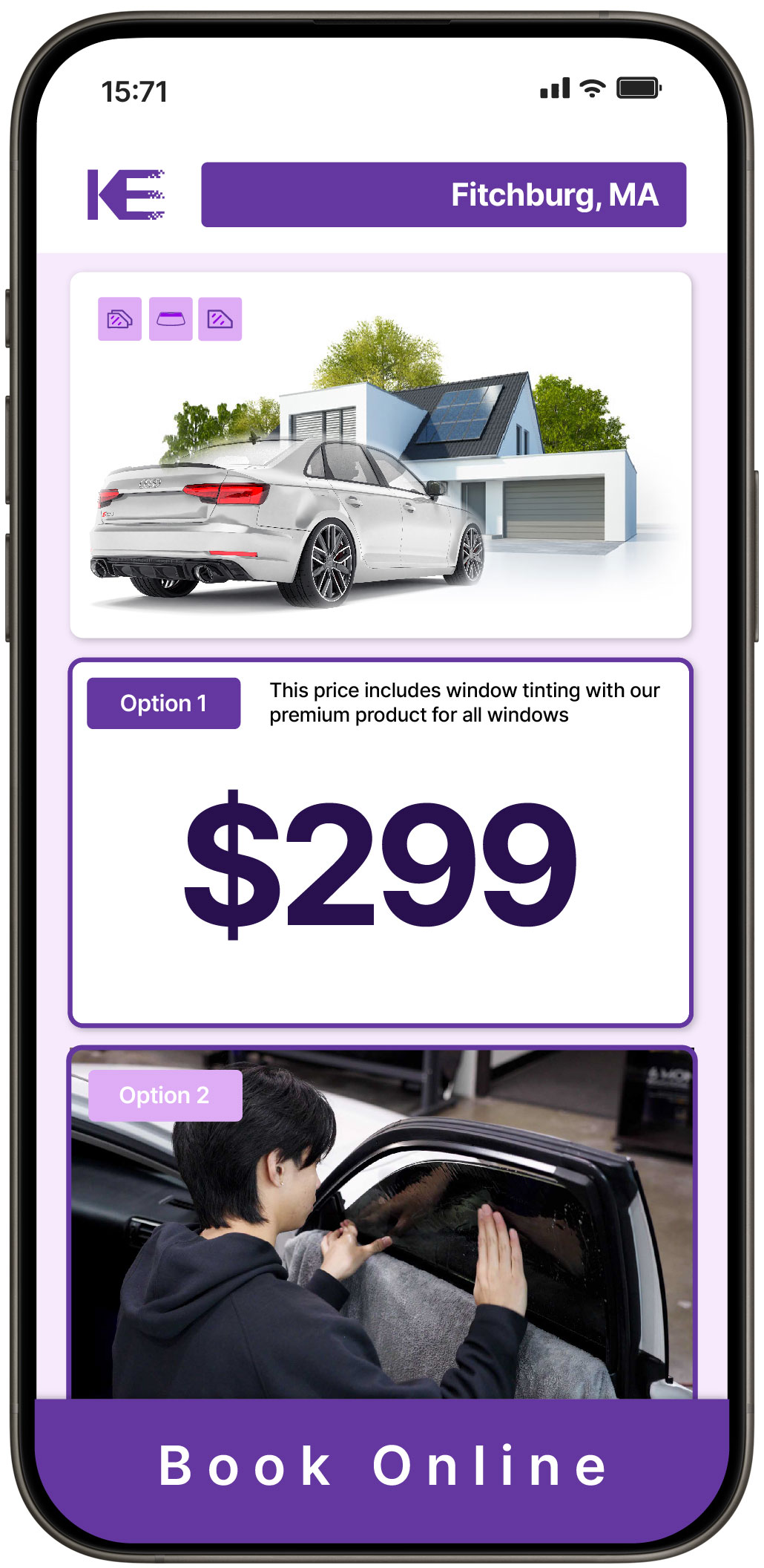 View Competitive Tesla Window Tinting Costs in Woburn, Massachusetts