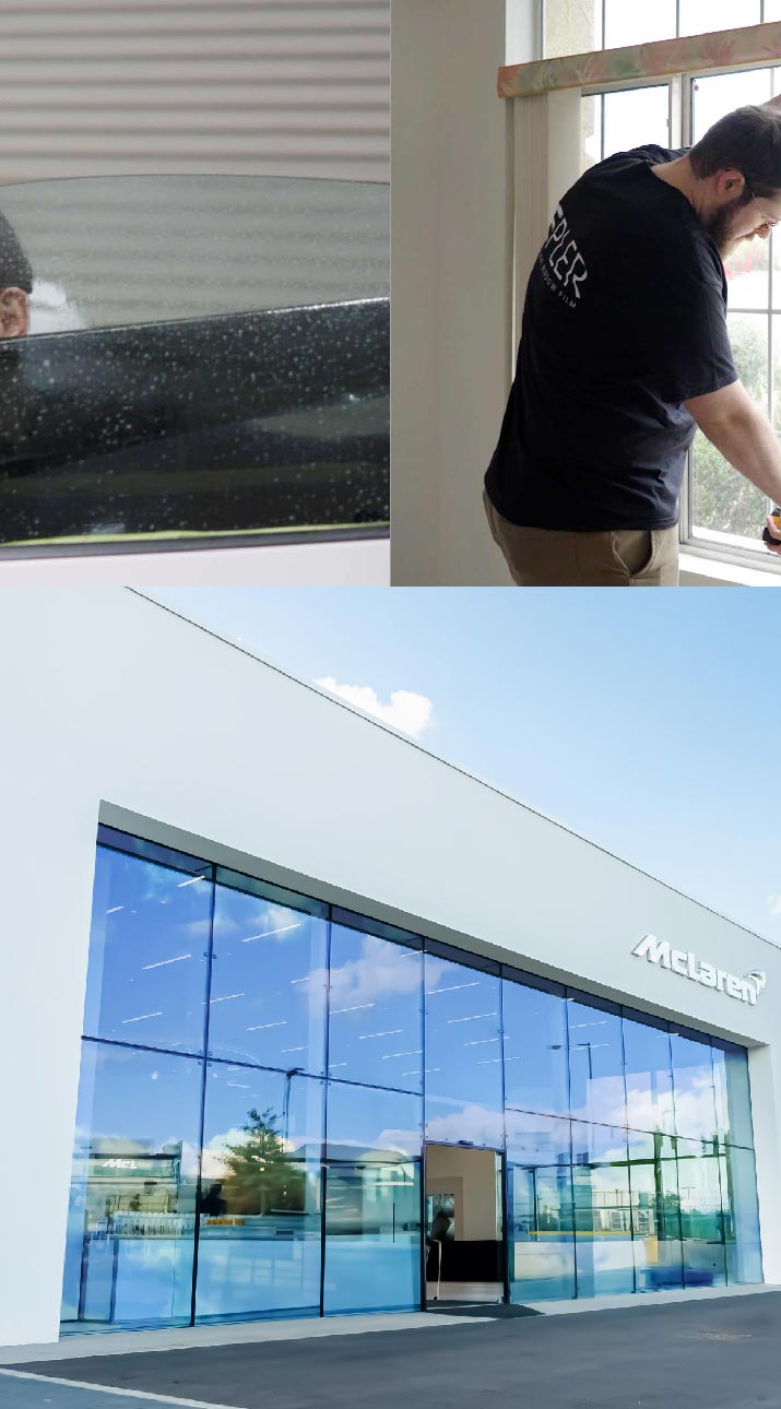 Kepler Automotive Shop Front Tinted with Window Film in Gardner, Massachusetts