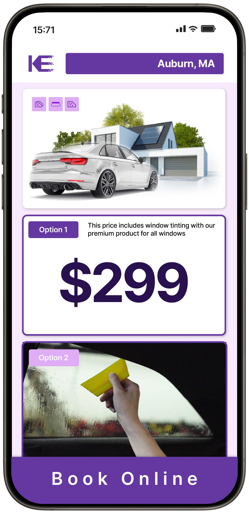 View Competitive Tesla Window Tinting Rates in Wilmington, Massachusetts