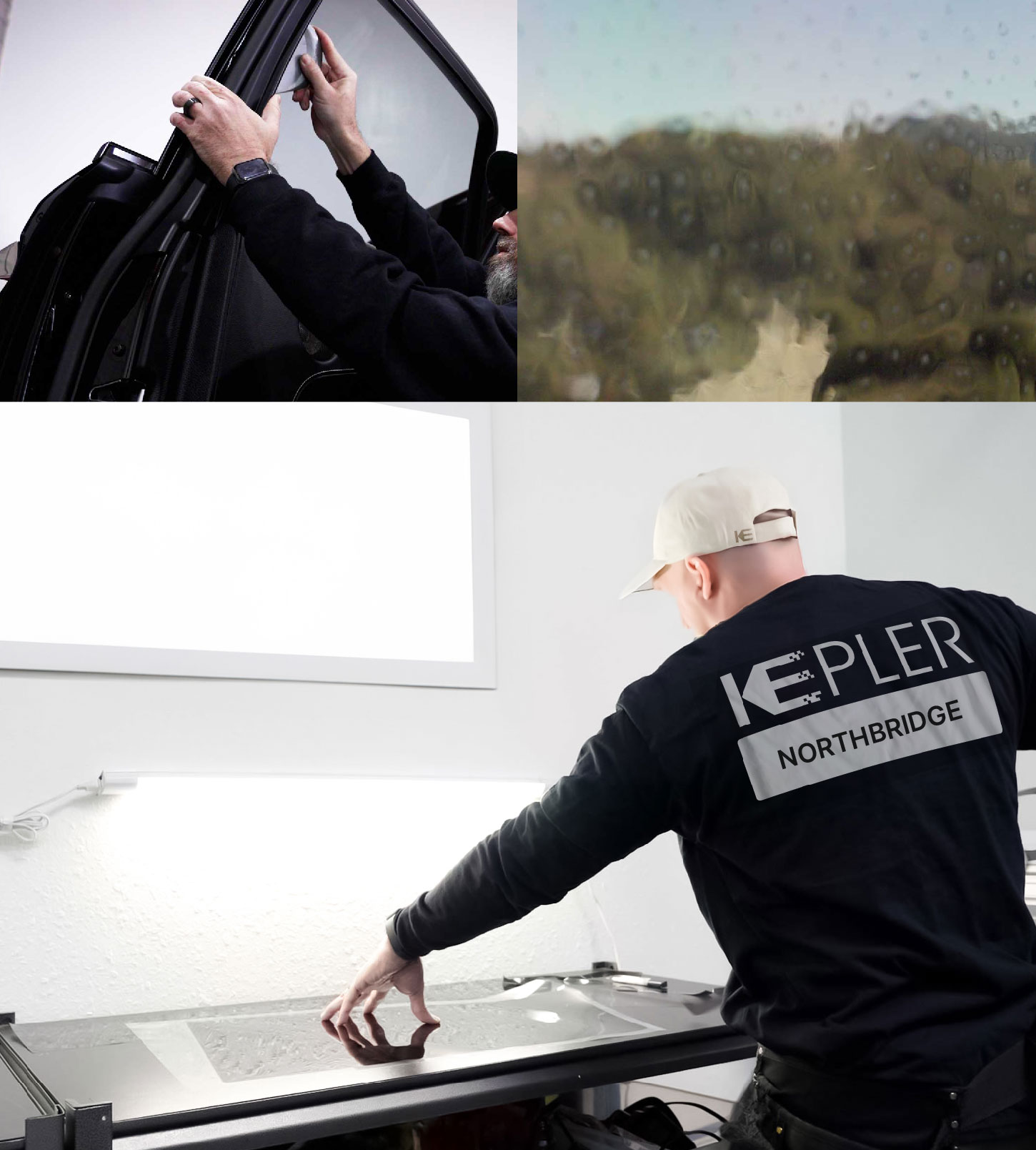 Window Tinting Specialist Cutting Film in Northbridge, Massachusetts