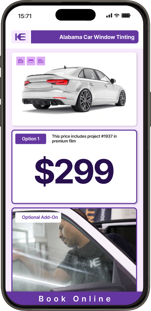View Competitive Car Window Tinting Prices in Alabama