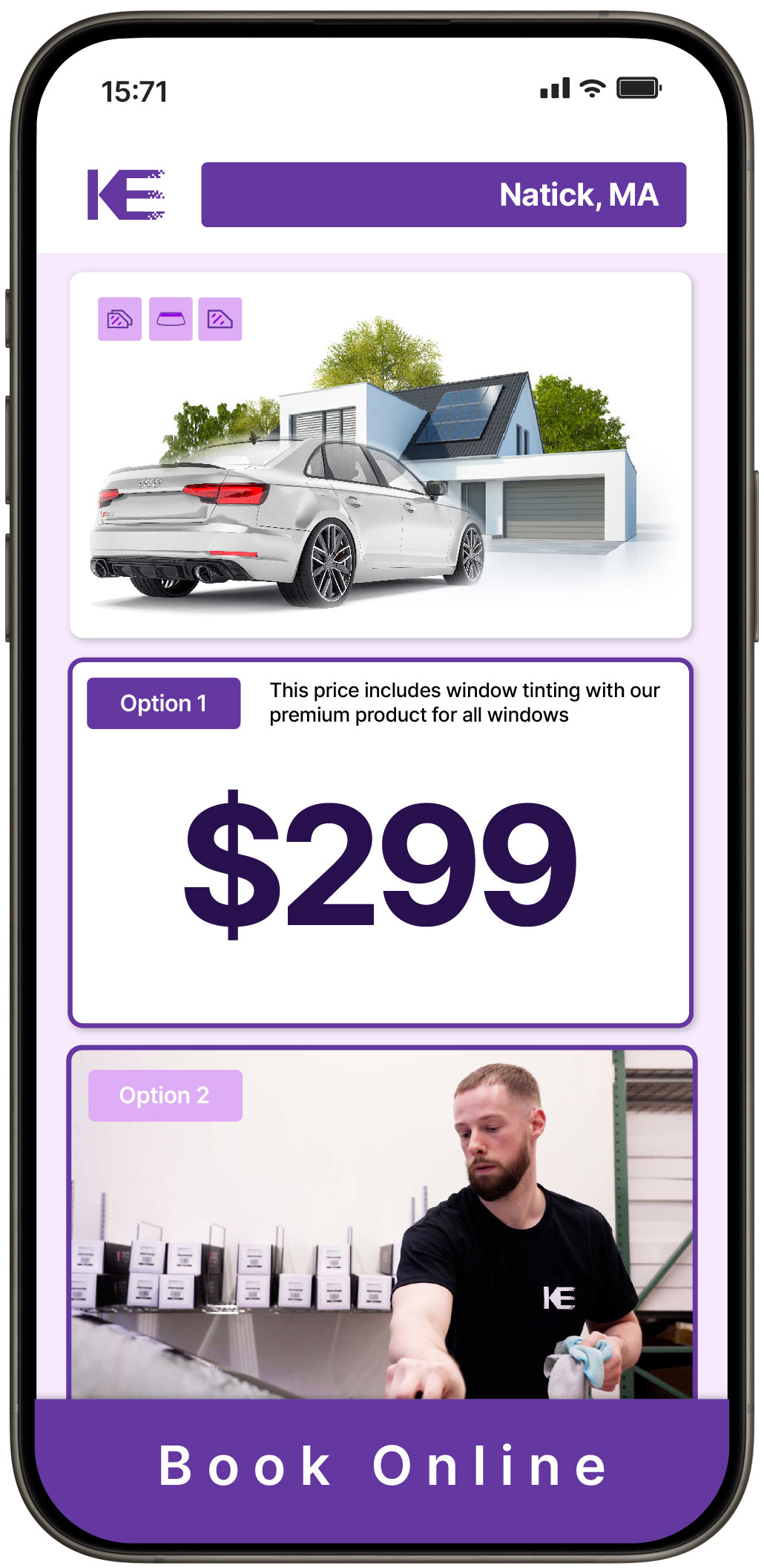 View Affordable Tesla Window Tinting Rates in Brookline, Massachusetts