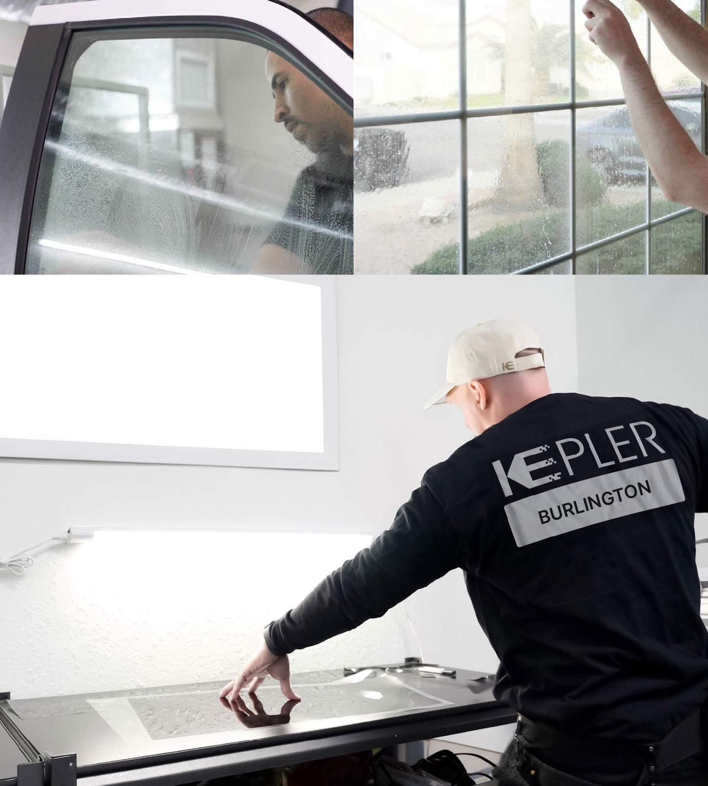 Window Tinting Specialist Cutting Film in Burlington, Massachusetts