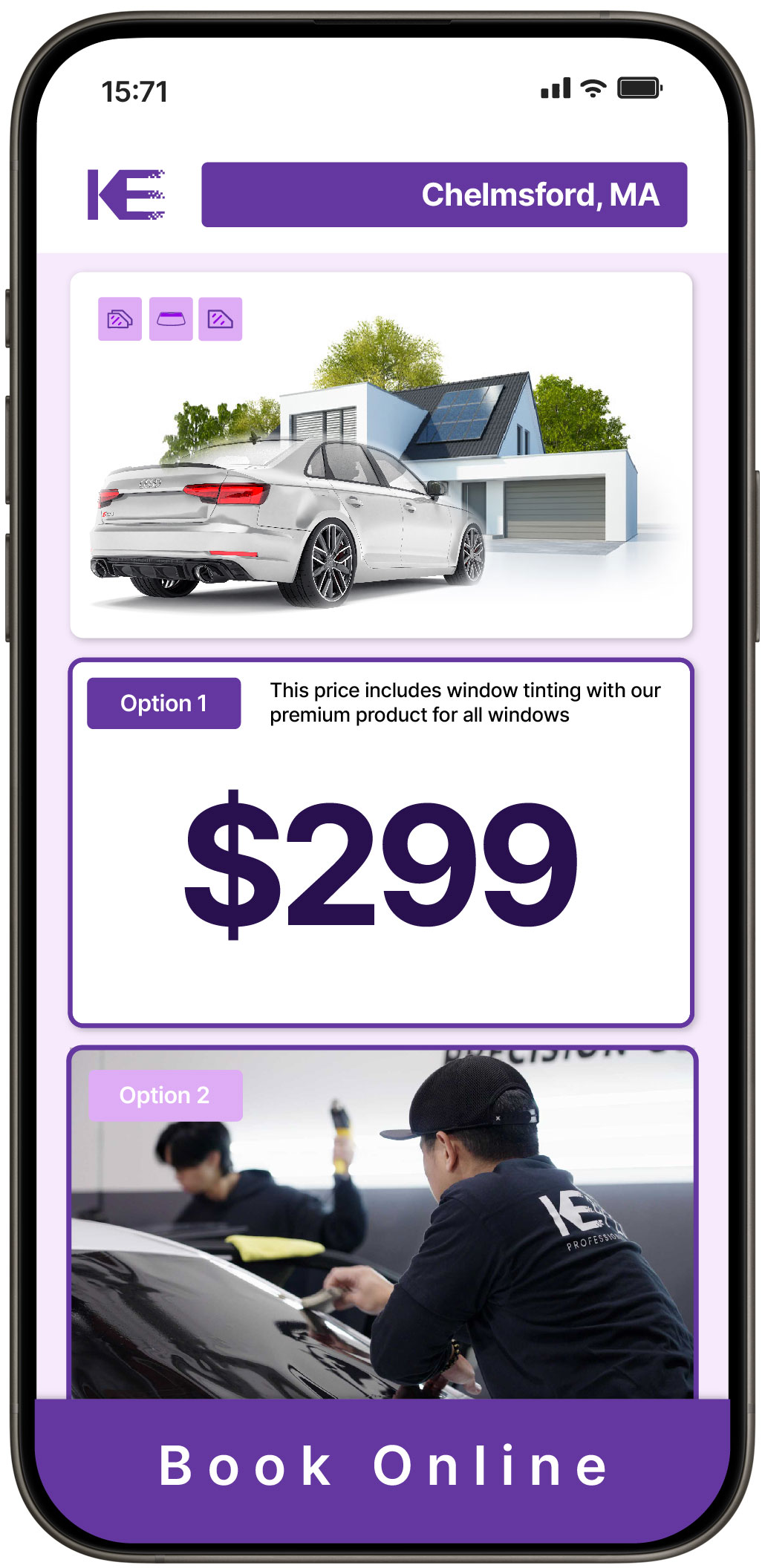 View Competitive Tesla Window Tinting Costs in Wareham, Massachusetts
