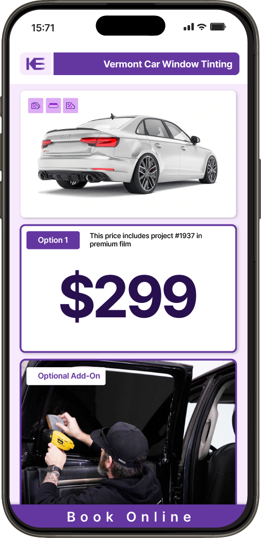 View Competitive Car Window Tinting Prices in Vermont