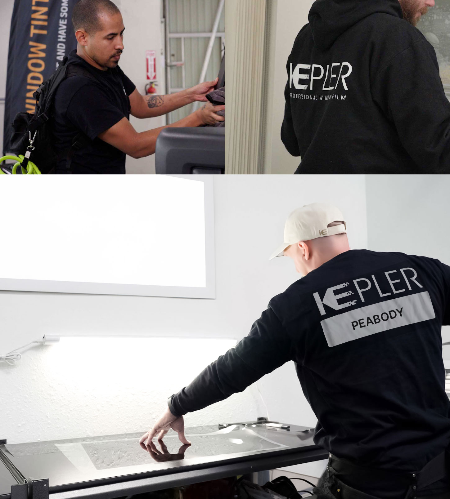 Window Tinting Specialist Cutting Film in Peabody, Massachusetts