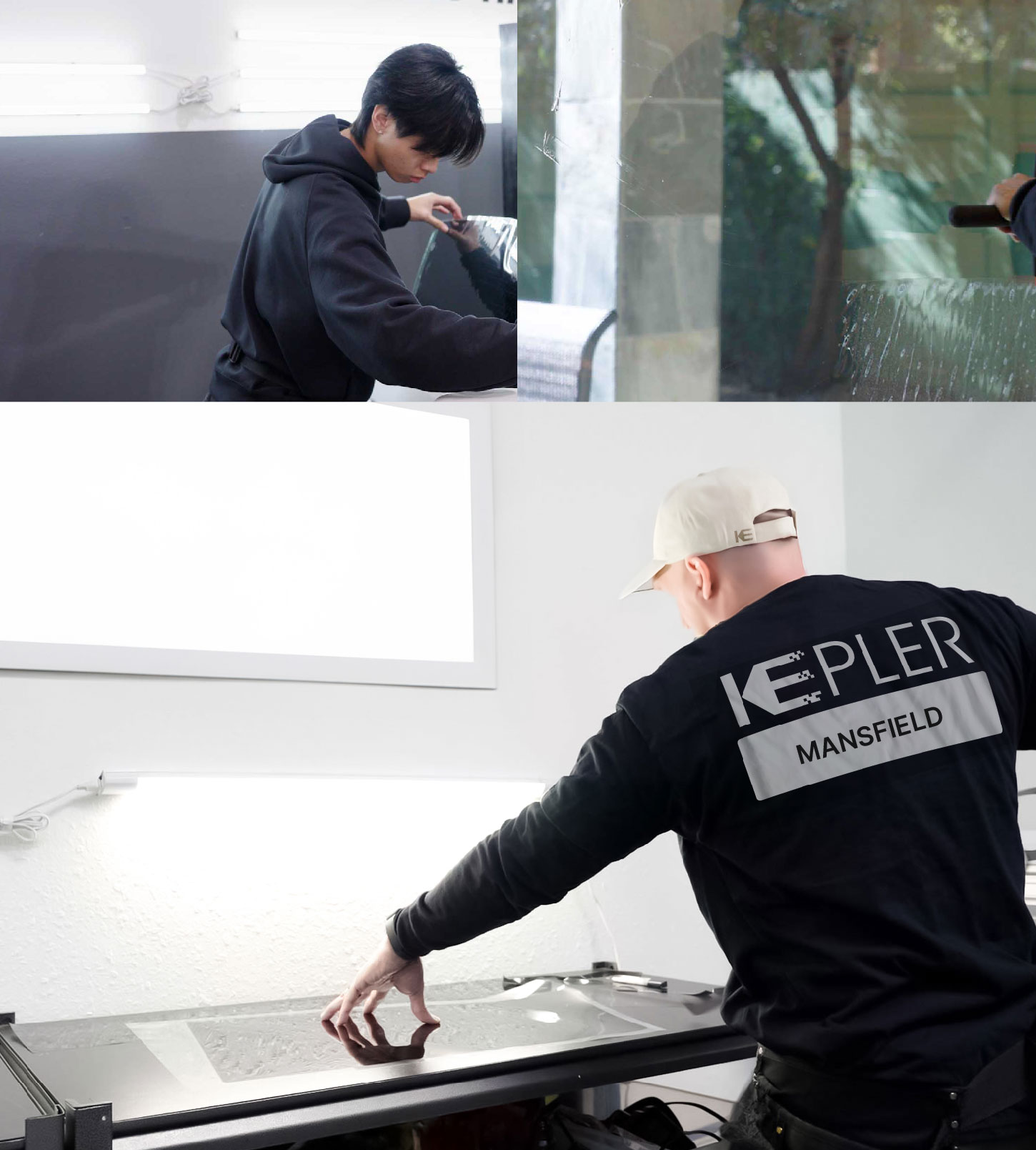 Window Tinting Specialist Cutting Film in Mansfield, Massachusetts