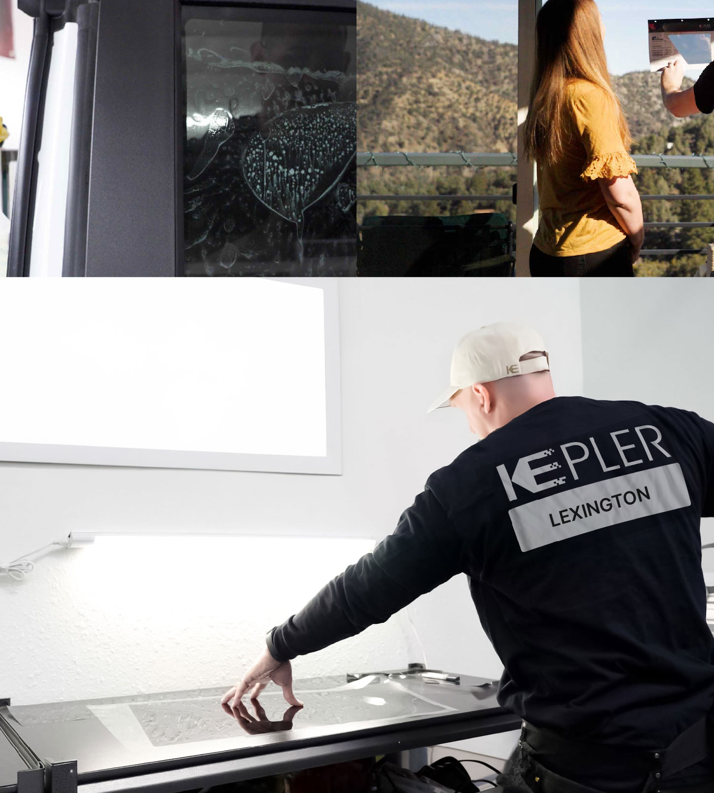 Window Tinting Specialist Cutting Film in Lexington, Massachusetts