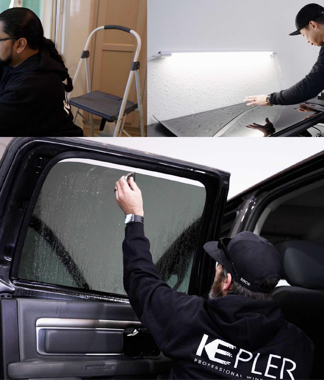 Kepler Window Tinting Specialists at Work in North Dartmouth, Massachusetts