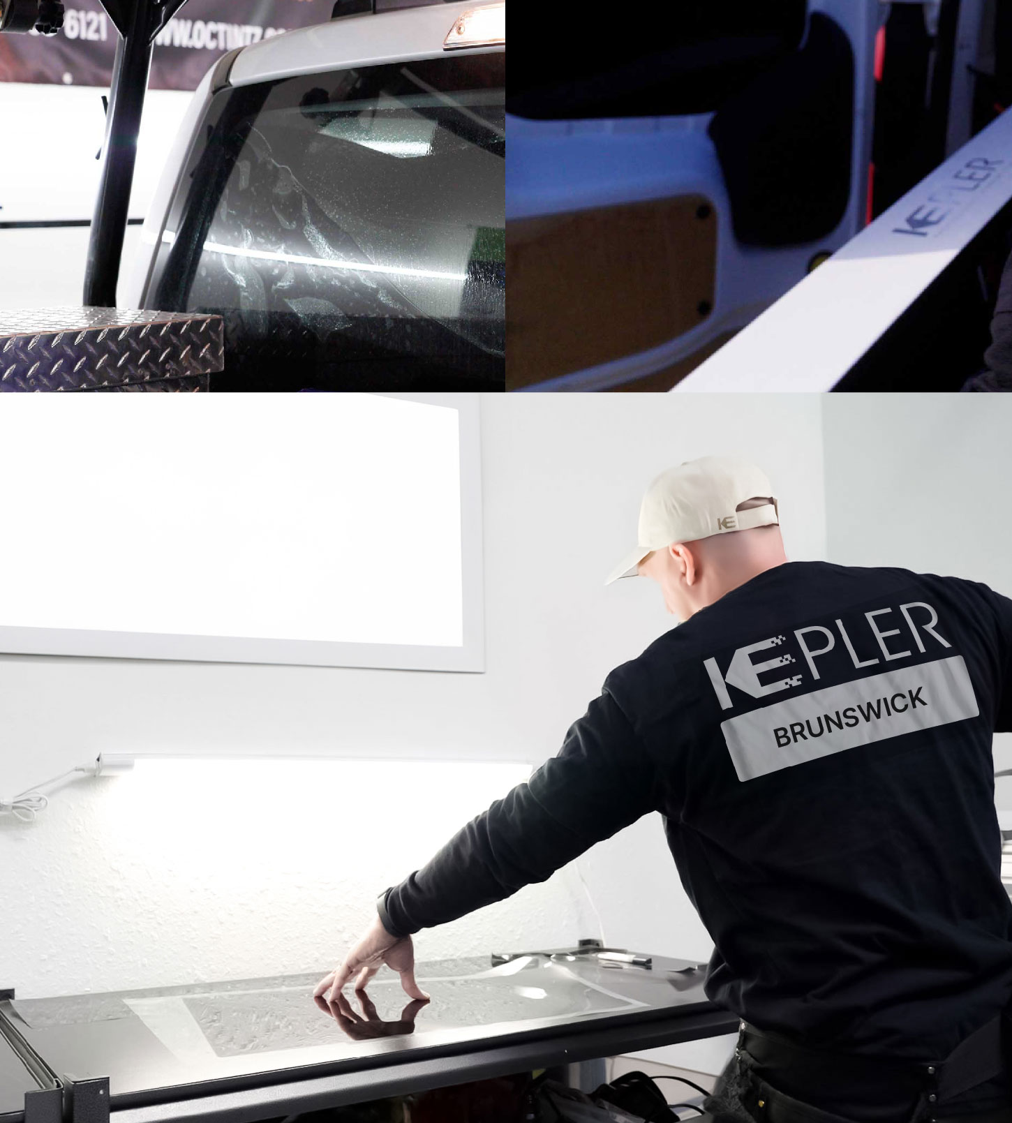 Window Tinting Specialist Cutting Film in Brunswick, Maine