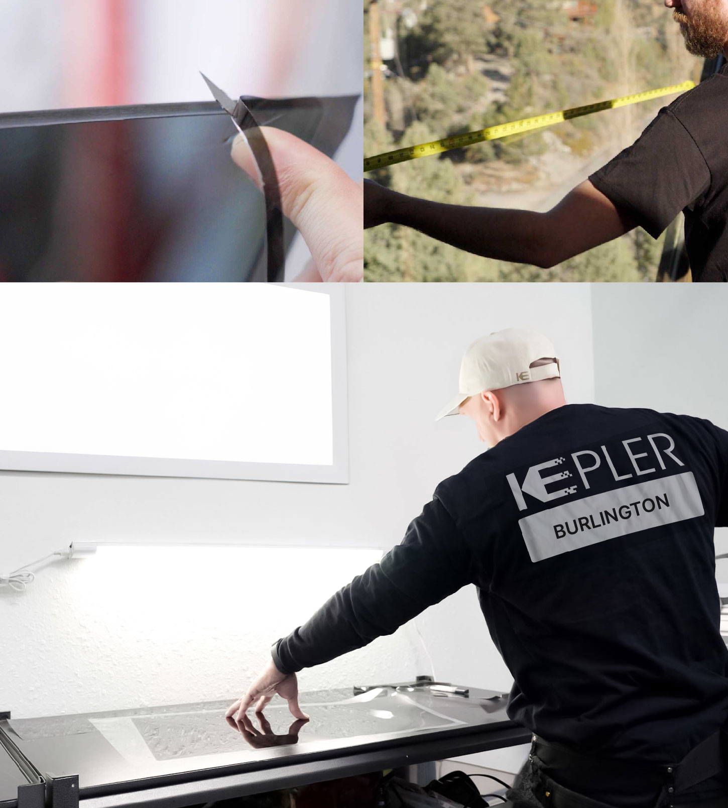 Window Tinting Specialist Cutting Film in Burlington, Vermont